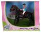 Kids Globe Donkerbruin Paard met Amazone 640078