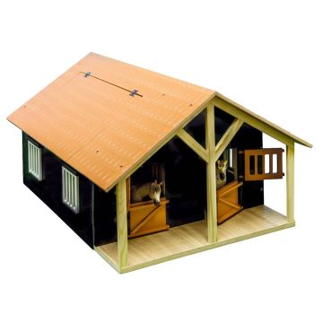 Kids Globe Farming Paardenstal met 2 boxen en berging 1:24 610167