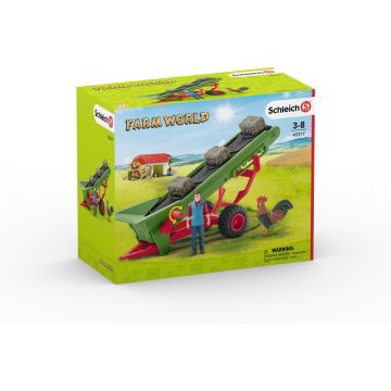 Schleich Farm World Hooi transportband met boer 42377