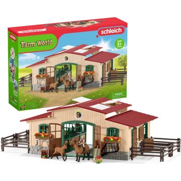 Schleich Farm World Stal met paarden en toebehoren 42195 
