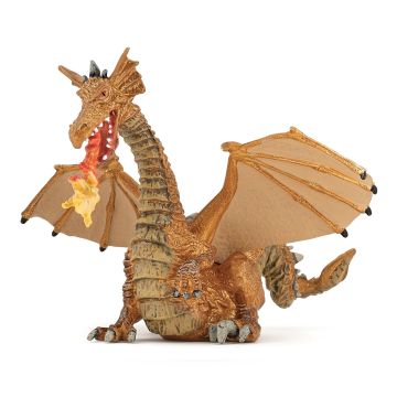 Papo Fantasy Gouden draak met vlam 39095