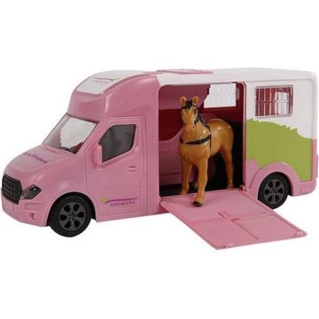 Kids Globe Horses Anemone paardentruck roze 20cm 510212 Kids Globe Horses Anemone paardentruck roze 20cm 510212
