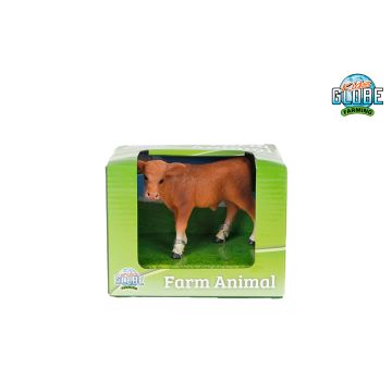 Kids Globe Farming Dierfiguur koe bruin 7-8cm 570448
