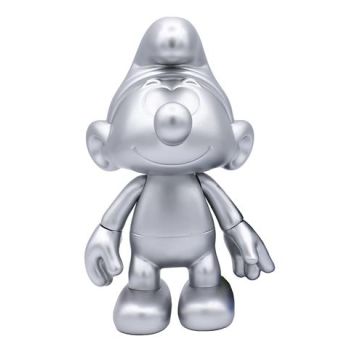 Zilverkleurige Smurf 20 cm Zilverkleurige Smurf 20 cm