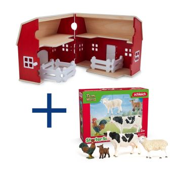 Schleich Bundel #1 Farm World Houten huisje 42602 + Farm World ‘Boerderij’-starterset 42729