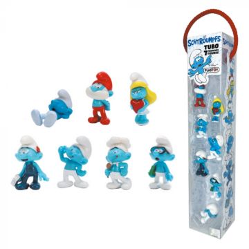 Tubo Smurfen verzamelserie 7 figuren 70392 Tubo Smurfen verzamelserie 7 figuren 70392