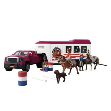Schleich Horse Club Pick-up met grote paardentrailer 42705