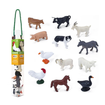 Mojo Farmland mini boerderijdieren 12st 380053