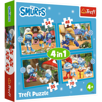 Smurfendorp 4-in-1 Puzzels - TREFL
