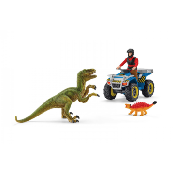 Schleich Dinosaurus Ontsnappen op de Quad voor Velociraptor 41466 