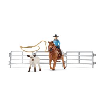 Schleich Farm World Team roping met cowgirl 42577