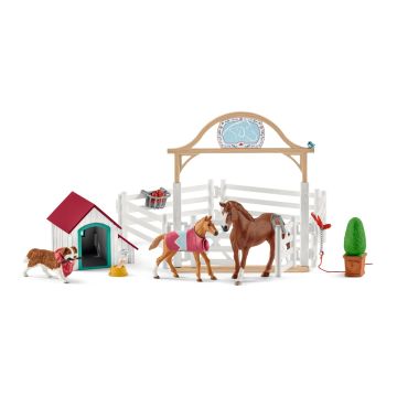 Schleich Horse Club Hannahs Gast Paarden met Hond Ruby 42458 Schleich Horse Club Hannahs Gast Paarden met Hond Ruby 42458