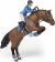 Papo Horses Springpaard met Ruiter Meisje 51560