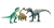 Schleich Dinosaurus Aanval van de drie dinosaurussen 72203 Exclusief