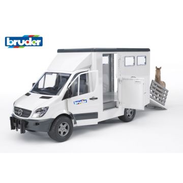 Bruder Mercedes Benz Sprinter Paardentransport met Paard 02533