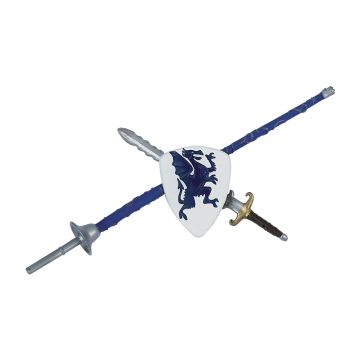 PAPO Set van 10 stuks schilden en zwaarden 39260