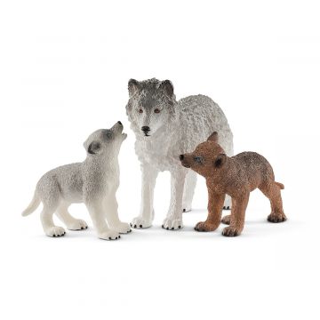 Schleich Wild Life Wolvenmoeder met Welpen 42472 