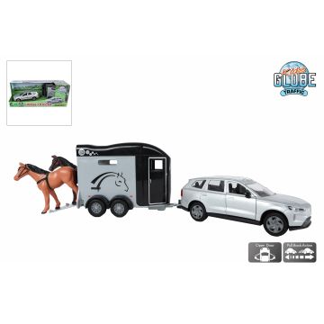 Kids Globe Volvo EX90 met Cheval Liberte paardentrailer 28cm 520457