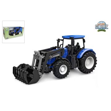 Kids Globe Farming Tractor met frontlader blauw 27 cm 540474