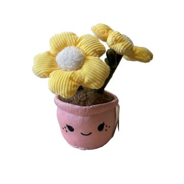 Take Me Home plant pluche bloem Geel 18cm 660632
