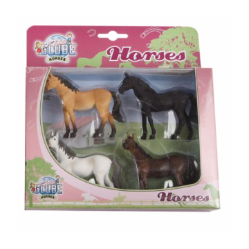 Kids Globe Horses 4 paarden 1:32 2 ass 640085