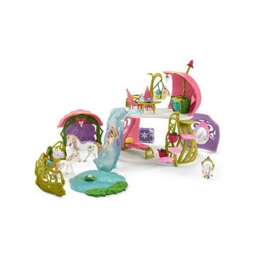 Schleich Bayala Glinsterend bloemenhuis met Eenhoorns, meertje en stal 42445 
