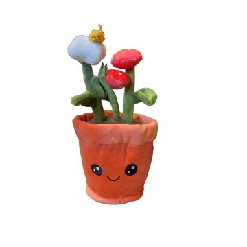 Take me home plant pluche aardbeienplant Oranje 23 cm 660662