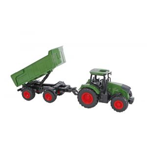 Kids Globe Farming Tractor met trailer groen 41 cm 540520