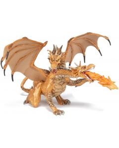 Papo Fantasy en Helden Tweekoppige Draak Goud 38938