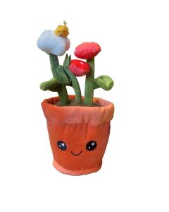 Take me home plant pluche aardbeienplant Oranje 23 cm 660662
